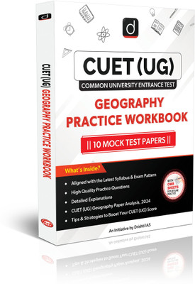 Drishti IAS Geography Practice Workbook, CUET UG Entrance Exam Book 2025, 1000+ MCQs, PYQs, Chapter wise Tests & Full-Length Mock Papers, Class 12 NCERT-Based(Paperback, Drishti Publications) Drishti IAS Geography Practice Workbook, CUET UG Entrance Exam Book 2025, 1000+ MCQs, PYQs, Chapter wise Tests & Full-Length Mock Papers, Class 12 NCERT-Based(Paperback, Drishti Publications)