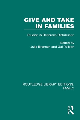 Give and Take in Families(English, Paperback, unknown)