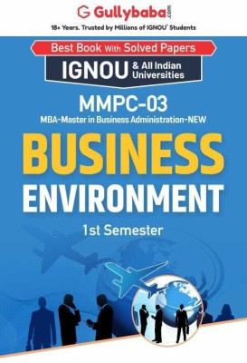 Gullybaba IGNOU 1st Semester MBA (Latest Edition) MMPC-03 Business Environment in English IGNOU Help Book with Solved Previous Year's Question Papers and Important Exam Notes (Paperback, Gullybaba.com Panel)(Paperback, Gullybaba.com Panel)