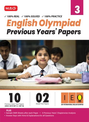 MTG IEO Class-3 Olympiad 10 Previous Years Papers (2023-2019 Set A & B) English with Mock Test Papers - Sample OMR Sheet with Chapterwise Analysis | SOF Olympiad Books For 2024-25 Exam(Paperback, MTG Editorial Board)
