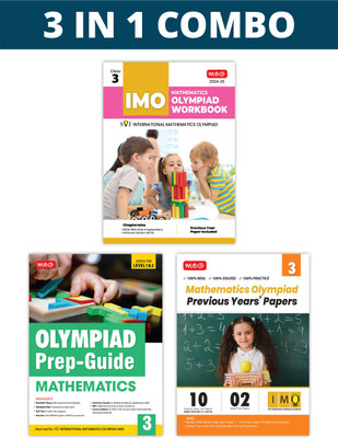 MTG International Mathematics Olympiad (IMO) Workbook, Prep-Guide & Previous Years Papers (PYQs) with Mock Test Paper Class 3 - SOF Olympiad Books For 2024-25 Exam (Set of 3 Books)(Paperback, MTG Editorial Board)