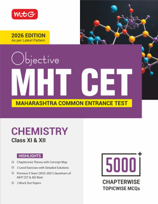 MTG Objective MHT CET Chemistry | 5000+ Chapter-wise Topic-wise MCQs with 5 Years PYQs Book & Mock Test Papers For 2025-2026 Exam(Paperback, MTG Editorial Board) MTG Objective MHT CET Chemistry | 5000+ Chapter-wise Topic-wise MCQs with 5 Years PYQs Book & Mock Test Papers For 2025-2026 Exam(Paperback, MTG Editorial Board)