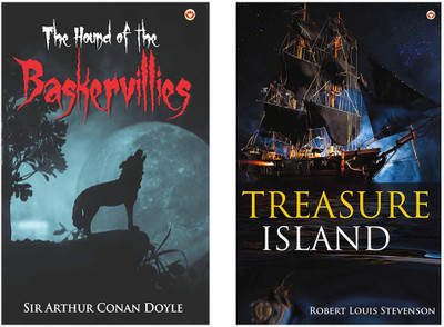 Treasure Island + The Hound of the Baskervilles (Set of 2 Books)(Paperback, Arthur Conan Doyle, Robert Louis Stevenson) Treasure Island + The Hound of the Baskervilles (Set of 2 Books)(Paperback, Arthur Conan Doyle, Robert Louis Stevenson)