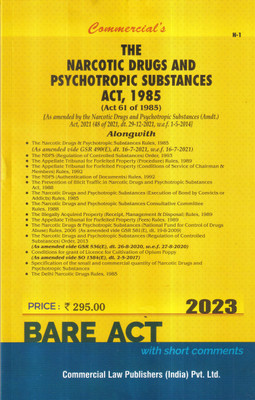 The Narcotic Drugs And Psychotropic Substances Act, 1985 - 2023/Edition(Paperback, Bare Act)