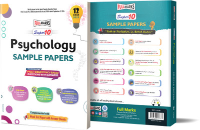 Full Marks Super 10 CBSE Board Sample Question Papers for Class 12 Psychology For 2025 Exams | PYQs + Competency Based Questions with Answers | Includes Solved and Unsolved practice papers  - Sample Paper Psychology Class 12(Paperback, Full Marks)