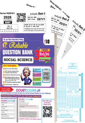 Reliable Question Bank Class 10 Social Science [CBSE] ,For 2026 Exam(Paperback, V ARORA)