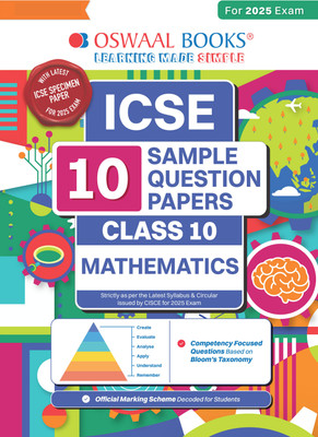 Oswaal Icse | 10 Sample Question Papers | Class 10 | Mathematics(English, Paperback, Jain P)