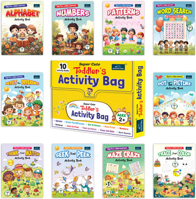 Super Cute Toddlers Activity Bag + 365 Mega Coloring - 2 (Set of 2)(Paperback, BOOKFORD)