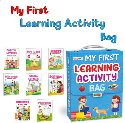 My First Picture Activity Library Bag : Learning book for kids, Children learning activity book, Educational picture books with Activity for toddlers, Collection of 8 Activity books(Paperback, GO WOO)