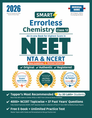 Smart Errorless Chemistry NEET 2026 Class 12(Paperback, Universal Books)