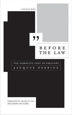 Before the Law(English, Paperback, Derrida Jacques)