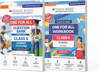 One For All Question Bank + Workbook NCERT & CBSE Class 6 Science Set Of 2 Books(Paperback, Oswaal Editorial Board)