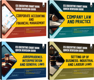 PW CS Executive Chart Books Quick Revision Guide Module 1 Combo Set of 4 Books(Paperback, PW)