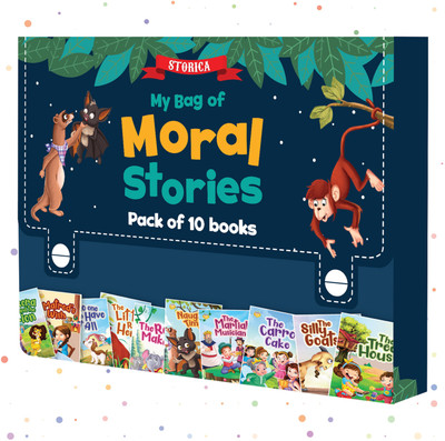 Set of 10 My Bag of Moral Stories Book for 3(Paperback, Pegasus)