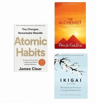 ATOMIC HABITS + THE ALCHEMIST + IKIGAI (3 BOOK COMBO)  - Atomic Habits+The Alchemist+Ikigai Self Help & Personal Growth Bestsellers Set(Paperback, JMD BOOKS)