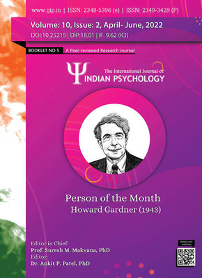 THE INTERNATIONAL JOURNAL OF INDIAN PSYCHOLOGY (VOLUME 10, ISSUE 2) BOOKLET NO 5(Paperback, Prof. Suresh M. Makvana, Dr. Ankit P. Patel)