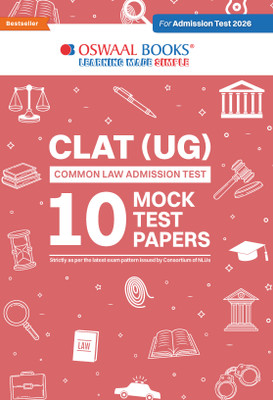 Oswaal Clat (Ug) (Common Law Admission Test) | 10 Mock Test Papers | F(English, Paperback, unknown)