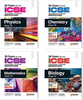 (Old Edition) Arihant ICSE Chapterwise-Topicwise Solved Papers (2023-2000) - Physics, Chemistry,Mathematics,Biology Class 10(Paperback, Rahul Kumar,Madhubala Sharma , Venus Kataria)