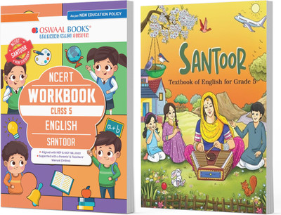 NCERT English Santoor Textbook and Workbook For Class 5 | Updated NCERT Pattern | Includes Mind Maps & Revision notes | With Parents & Teachers Manual (Set of 2 books)(Product Bundle, Oswaal Editorial Board)