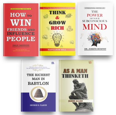 World’s Greatest Books For Personal Growth & Wealth (Set of 5 Books): Perfect Motivational Gift Set  - How to Win Friends and Influence People Think and Grow Rich The Power of Your Subconscious Mind As a Man Thinketh The Richest Man In Babylon(Paperback, Dale Carnegie, Napoleon Hill, Dr. Joseph Murp