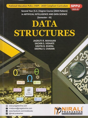 DATA STRUCTURES for SPPU Semester 3 Second Year Degree Course in AIDS(Paperback, Jagruti R. Mahajan, Sachin S. Vidhate, Kavita B. Khatal, Deepali S. Chavan)
