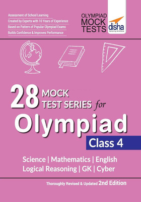 28 Mock Test Series for Olympiads Class 4 Science, Mathematics, English, Logical Reasoning, Gk & Cyber 2nd Edition(English, Paperback, Experts Disha)