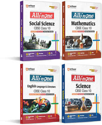 Arihant All In One Science, Social Science, Mathematics, English Language & Literature Class 10th Based On Latest NCERT For CBSE Exams 2025-26 (Set of 4 Books)(English, Hardcover, unknown)