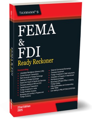 Taxmann Publications FEMA & FDI Ready Reckoner(Taxmann Publications Private Limited, Taxmann's Editorial Board)