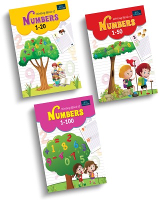 Writing Books for Kids (Set of 3) - Writing Book of Numbers (1- 20 , 1- 50 , 1-100 ) - 2 years to 5 years Kids(Paperback, BOOKFORD PUBLICATIONS PVT. LTD.)