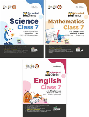 Olympiad Champs Science, Mathematics, English Class 7 with Past Questions(English, Paperback, unknown)