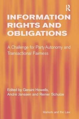 Information Rights and Obligations(English, Hardcover, Janssen Andre)