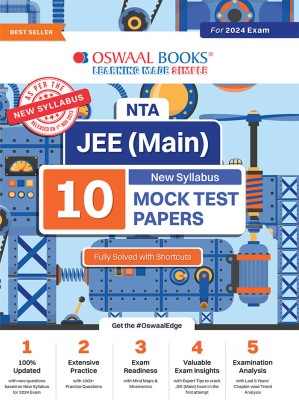 Oswaal NTA JEE (Main) 10 Mock Test Papers Book | 04 Fully Solved Jan. & Apr. 2023 Papers | Physics, Chemistry, Mathematics | 1000+ Practice Questions (For 2024 Exam(Paperback, Oswaal Editorial Board)