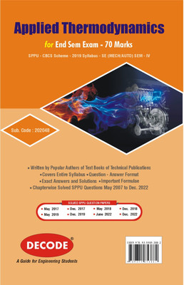 Applied Thermodynamics for SPPU 19 Course (SE - IV - MECH. - 202048) (Decode)(Paperback, ANUP GOEL, SIDDU PATIL, DR. LAXMIKANT D. JATHAR)
