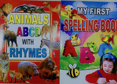 Animals ABCD with rhymes + my first spelling book(Paperback, Dhakeshwari library)