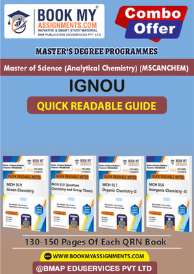 IGNOU MCH016 MCH017 MCH018 MCH019 Exam Booster-Quick Readable Notes for Ignou Student-MSCANCHEM In English -Our books use 80 GSM A4 paper for clear, sharp prints, perfect for students.(Paperback, BMA Publication)