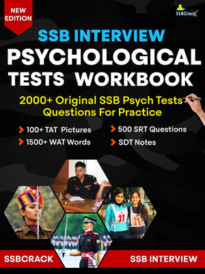 SSB Interview Psychological Tests Workbook : 2000+ Original TAT/WAT/SRT/SD Practice Questions(Paperback, SSBCrack)