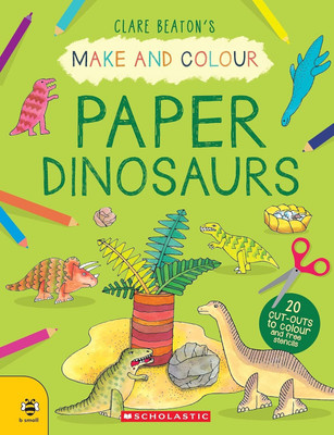 Make and Colour- Paper Dinosaurs (Edition1)(English, Paperback, unknown)