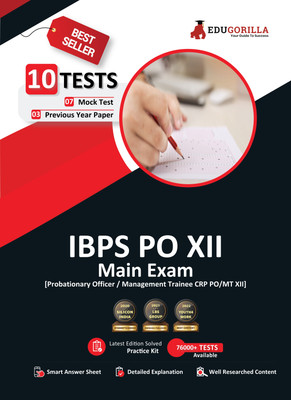 IBPS PO Main Exam  - CRP PO/MT-XII | 1500+ Solved Questions (7 Mock Tests + 3 Previous Year Papers) | Free Access to Online Tests(Paperback, EduGorilla Prep Experts)