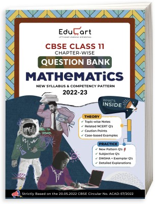 Educart CBSE Class 11 MATHS Question Bank Book for 2022-23 (Includes Chapter wise Theory & Practice Questions 2023)(Hindi, Paperback, Educart)