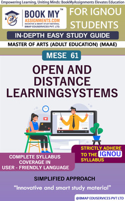 IGNOU MESE 61 Open and Distance LearningSystems Study Material (In Depth Guide) For Ignou Student(Paperback, BMA Publication)