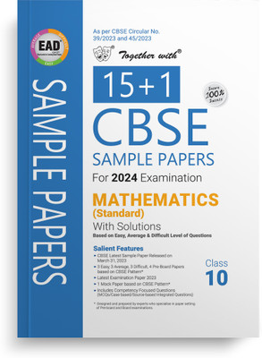 Together With CBSE Sample Paper Class 10 Mathematics (EAD) 2024 Board Exam (Based on Latest Exam Pattern 2023-24)(Paperback, Rachna Sagar)