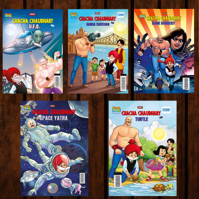 Best of Chacha Chaudhary Comics in English : Set of 5 Comics(Paperback, Pran)