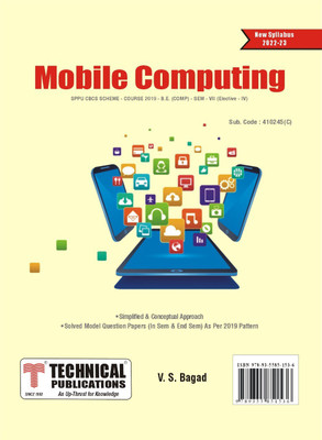 Mobile Computing for SPPU 19 Course (BE - SEM VII -COMP) - Elective IV - 410245(C)(Paperback, V.S. Bagad)