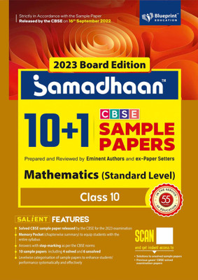 Samadhaan 10+1 CBSE Sample Papers Class 10 Mathematics Standard Level For 2023 CBSE Board (Based on CBSE Sample Paper Released on 16th September) - Blueprint Education(Paperback, A Panel of Experts)
