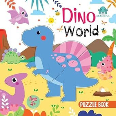 Booktopus Square Puzzle Board Book - Dino World Learning Puzzle with Easy Grip Pieces - Educational Toys for Kids 4+ Years - Motor Skills De(English, Paperback, unknown)