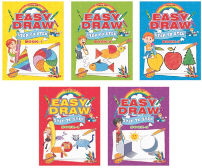 Easy Draw - Pack - Complete 5-Book Set for Kids to Learn Drawing Everyday Objects and Animals | Step-by-Step Art Lessons to Develop Focus, Hand Control, and Creativity(English, Paperback, unknown) Easy Draw - Pack - Complete 5-Book Set for Kids to Learn Drawing Everyday Objects and Animals | Step-by-Step Art Lessons to Develop Focus, Hand Control, and Creativity(English, Paperback, unknown)