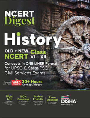 Ncert Digest History Old + New Ncert Class vi XII Concepts in One Liner Format for Upsc & State Psc Civil Services Exams with 30+ Hours Video Course Notes for a Strong IAS Prelims & Mains Foundation First Book with a Seamless Integration of Old & New Ncert Books(English, Paperback, unknown)