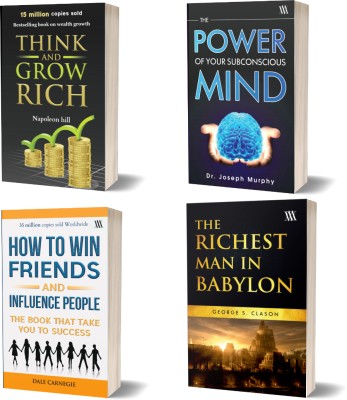 Books For Personal Growth & Wealth (Set of 4 Books): Perfect Motivational Gift Set ( How to Win Friends & Influence People by Dale Carnegie + The Power of Your Subconscious Mind + Think and Grow Rich + The Richest Man In Babylon)  - erfect Motivational Gift Set ( How to Win Friends & Influence Peopl