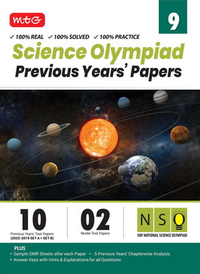 MTG NSO Class-9 Olympiad 10 Previous Years Papers (2023-2019 Set A & B) Science with Mock Test Papers - Sample OMR Sheet with Chapterwise Analysis | SOF Olympiad Books For 2024-25 Exam(English, Paperback, MTG Editorial Board) MTG NSO Class-9 Olympiad 10 Previous Years Papers (2023-2019 Set A & B) Science with Mock Test Papers - Sample OMR Sheet with Chapterwise Analysis | SOF Olympiad Books For 2024-25 Exam(English, Paperback, MTG Editorial Board)
