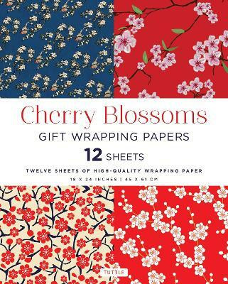 Cherry Blossoms Gift Wrapping Papers - 12 Sheets(English, Paperback, unknown)